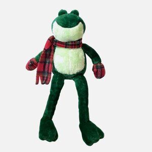 Gund Nickels Frog 88711 Plaid Scarf & Mittens Stuffed Plush BeanBag Toy 15”